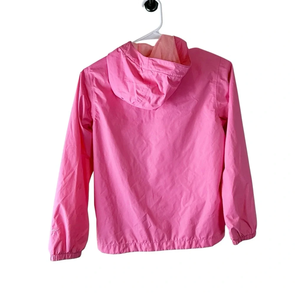 The North Face‎ Girls Windbreaker Jacket Hood Pink Gray Sz M 10-12